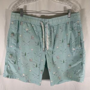 VALOR Shorts Men's XL Blue Golf Clubs Balls Pull On Drawstring Pockets